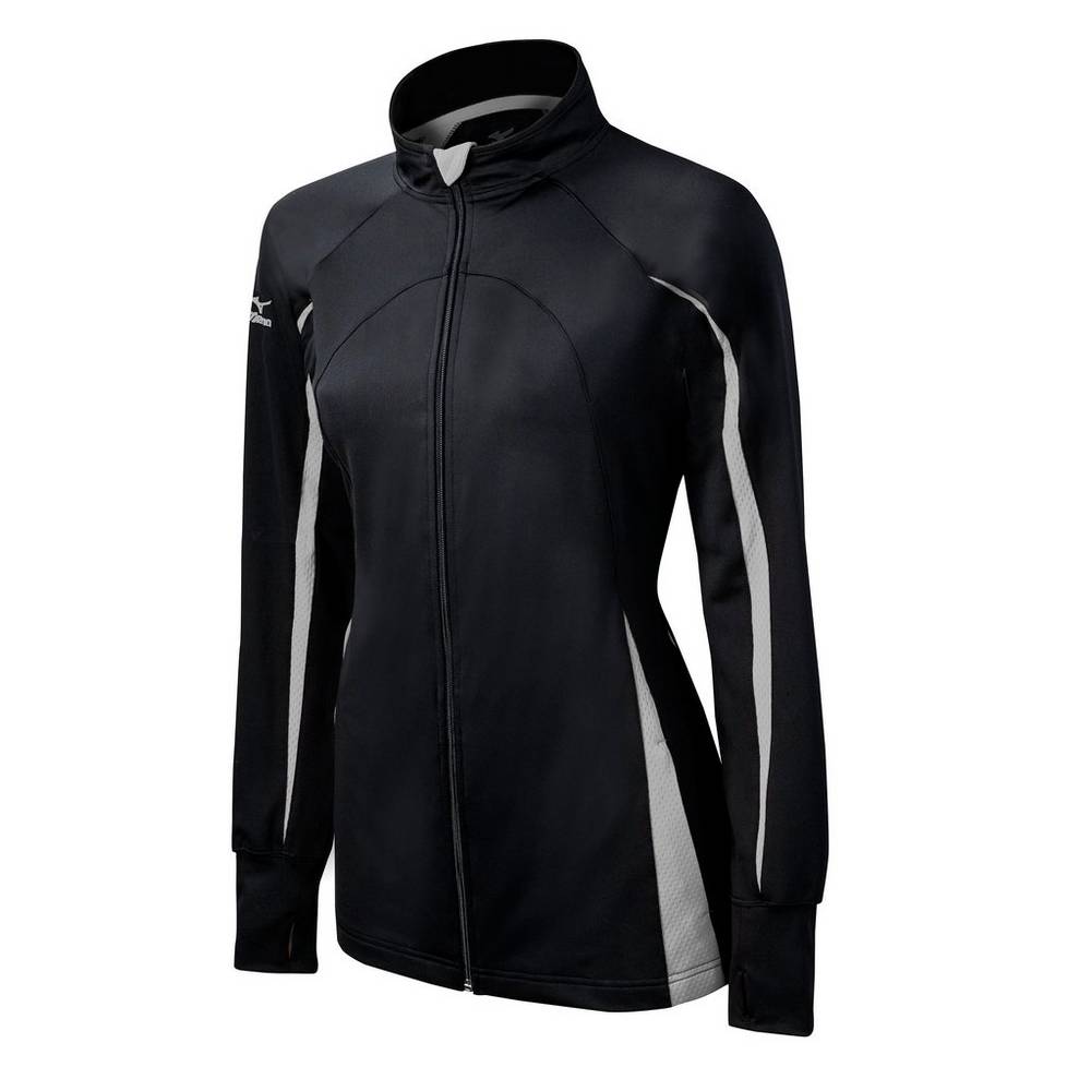 Giacca Mizuno Elite 9 Focus Full-Zip Donna - Nere/Grigie - 51829-KLUX